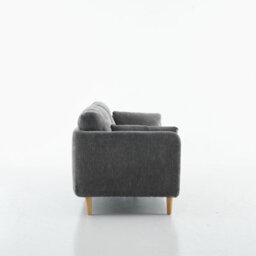 Velvet Upholstered 3 Seater Sofa, Luxury Modern 3 Seater Couch - thumbnail 4