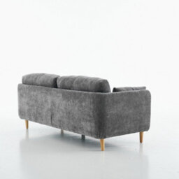 Velvet Upholstered 3 Seater Sofa, Luxury Modern 3 Seater Couch - thumbnail 6