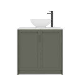 Royal Bathrooms Royal Bathroom Elmore 800mm Matt Green Freestanding Countertop Bathroom Vanity Unit 2 Door With Breeze Basin - thumbnail 7