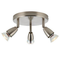 Saxby Saxg2523413 Lighting Amalfi Three Lights Round Halogen Spotlight Brushed Chrome - thumbnail 3
