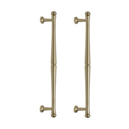 Homestylestore 600 X 650mm Black Grey Wall Mounted Mirrored Door Bathroom Cabinet And Brushed Brass Classic T Bar Handles - thumbnail 3