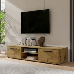 Arte Maxione 10 Tv Cabinet 190Cm - Oak Artisan, Warm Woodgrain Tv Stand