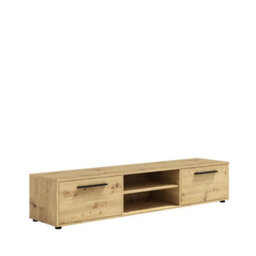 Arte Maxione 10 Tv Cabinet 190Cm - Oak Artisan, Warm Woodgrain Tv Stand - thumbnail 2