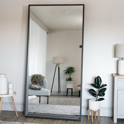 Jōbū Jobu Home - Hanaka - Full Length Black Oak Rectangle Mirror - 200Cm X 100Cm - image 1