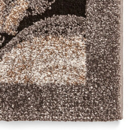 Cream/grey Funky Modern Abstract Easy To Clean Rug For Dining Room-120Cm X 170Cm - thumbnail 3