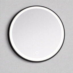 Kartell Nero Round 600mm Led Bathroom Mirror With Demister Pad, Touch Sensor, Ip44 Rated - thumbnail 2
