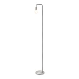 GoodHome Ghlin Satin Silver Effect Floor Lamp - thumbnail 3