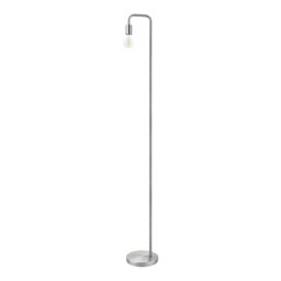 GoodHome Ghlin Satin Silver Effect Floor Lamp - thumbnail 4