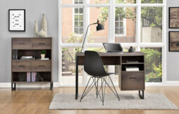 Alphason Dorel Home Candon Writing Desk Medium In Brown - thumbnail 6