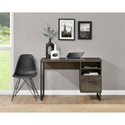 Alphason Dorel Home Candon Writing Desk Medium In Brown - thumbnail 3