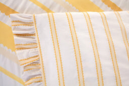 Rapport Home Maya Stripe Polycotton Reversible Duvet Cover Set With Pillowcase King Yellow - thumbnail 2