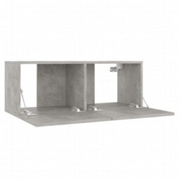 Berkfield Tv Cabinet Concrete Grey 80X30X30 Cm Engineered Wood - thumbnail 5