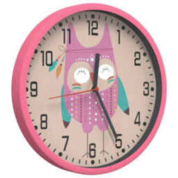 Walplus Wall Clock Pink 25.5 Cm Polystyrene And Glass - thumbnail 3