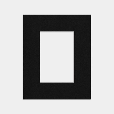 Ak Frames 10X8 Black Picture Mounts To Fit 6X4 Aperture Size - Mount Board Only (No Frame Included) - image 1