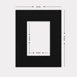 Ak Frames 10X8 Black Picture Mounts To Fit 6X4 Aperture Size - Mount Board Only (No Frame Included) - thumbnail 3