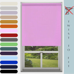 Caecus Blinds Mtm Blinds Outlet No Drill Blackout Roller Blind Pink 180Cm - thumbnail 1