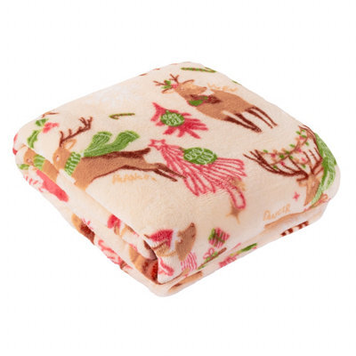 Duvet Day Sleigh Team Printed Christmas Fleece Throw, Multicoloured, 130 X 150Cm - image 1