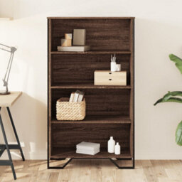 Berkfield Bookcase Brown Oak 80X31X137.5 Cm Engineered Wood - thumbnail 3