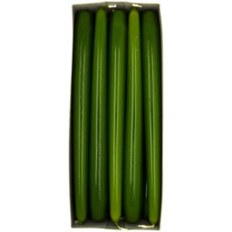 "SolaDirect Tapered Dinner Candles, Pack Of 10, Unscented, Long Burning Time, 24 Cm / 19.45"" (Olive, Varnished)" - thumbnail 6