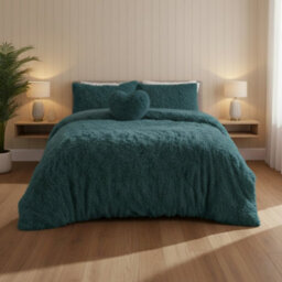 Super Fluffy Duvet Cover Ultra Soft, Cloud-Like Comfort Snug Sleep Teal - thumbnail 1
