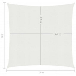 Berkfield Sunshade Sail 160 G/m2 White 3X3 M Hdpe - thumbnail 6