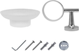 Jassferry Wall Mounted Soap Dishes Frosted Glass Soap Saver Storage Tray Holder - thumbnail 5