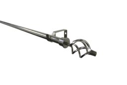 GoodHome Olympe Grey Chrome Effect Extendable Swirl Single Curtain Pole Set Set, (L)2000mm-3300mm (Dia)28mm - thumbnail 8