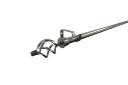 GoodHome Olympe Grey Chrome Effect Extendable Swirl Single Curtain Pole Set Set, (L)2000mm-3300mm (Dia)28mm - thumbnail 2