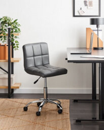 Beliani Industrial Desk Chair Marion Light Grey - thumbnail 2