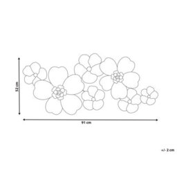 Beliani Wall Decor Flower Lanthanum Metal 52 Cm Beige - thumbnail 3