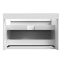 AVER-GROWTH Wall-Mounted Bathroom Vanity Unit Matt White Flat Pack Bathroom Cabinets Only 790(W)X445X(D)X520(H)mm With 2 Drawers - thumbnail 5