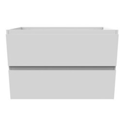 AVER-GROWTH Wall-Mounted Bathroom Vanity Unit Matt White Flat Pack Bathroom Cabinets Only 790(W)X445X(D)X520(H)mm With 2 Drawers - thumbnail 2