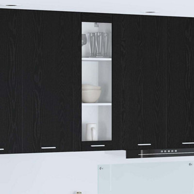 Walplus Hanging Cabinet Riga Black Oak 40 X 31 X 100 Cm Engineered Wood - image 1