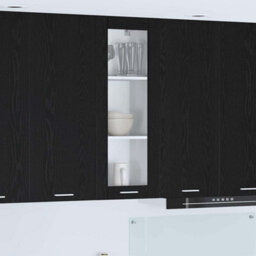 Walplus Hanging Cabinet Riga Black Oak 40 X 31 X 100 Cm Engineered Wood - thumbnail 1