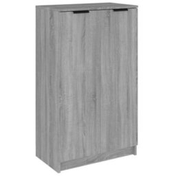 Berkfield Shoe Cabinet Grey Sonoma 59X35X100 Cm Engineered Wood - thumbnail 2