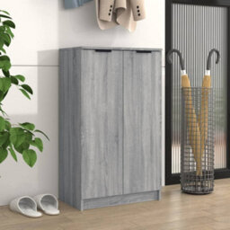 Berkfield Shoe Cabinet Grey Sonoma 59X35X100 Cm Engineered Wood - thumbnail 1