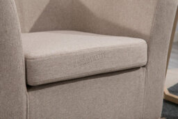 Westwood Linen Fabric Sofa Seat Armchair Office Reception Tub Chair Living Room Cream - thumbnail 8