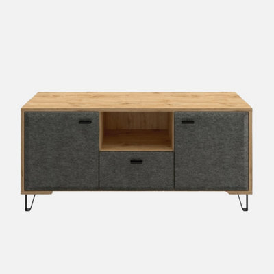 Heze Furniture Grace 2 Door Loft Style Tv Unit With Drawer - image 1