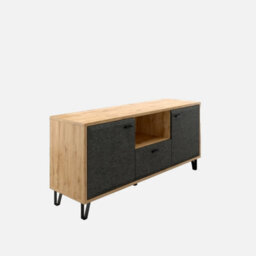 Heze Furniture Grace 2 Door Loft Style Tv Unit With Drawer - thumbnail 4