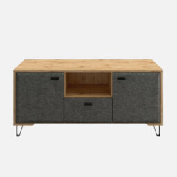 Heze Furniture Grace 2 Door Loft Style Tv Unit With Drawer - thumbnail 1