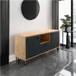 Heze Furniture Grace 2 Door Loft Style Tv Unit With Drawer - thumbnail 2