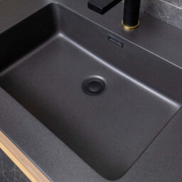 Plum&clay Matterhorn Oak Wall Hung Bathroom Vanity Unit With Black Basin (W)750mm (H)450mm - thumbnail 6