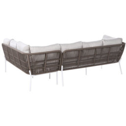 Beliani Garden Sofa Set 7 Seater Robella With Tables Beige - thumbnail 6