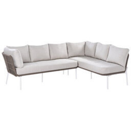 Beliani Garden Sofa Set 7 Seater Robella With Tables Beige - thumbnail 5