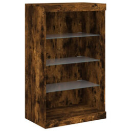Berkfield Sideboard With Led Lights Smoked Oak 181.5X37X100 Cm - thumbnail 9