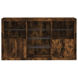 Berkfield Sideboard With Led Lights Smoked Oak 181.5X37X100 Cm - thumbnail 6