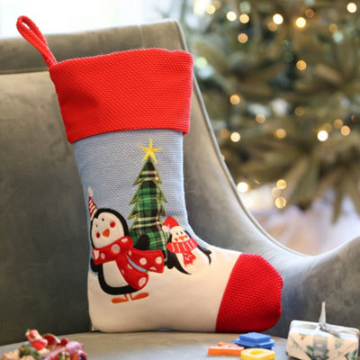 Dibor Skip And Rolo Children's Penguin Xmas Gift Decoration Christmas Stocking For Kids - image 1