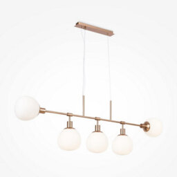 Luminosa Lighting Luminosa Erich Modern Bar Pendant Ceiling Light Gold 5Xe14 White Shade - thumbnail 2