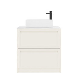 Royal Bathrooms Royal Bathroom Elmore 800mm Classic White Freestanding Countertop Bathroom Vanity Unit 2 Drawer With Peak Basin - thumbnail 7