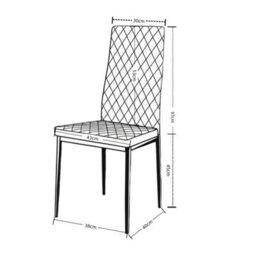 Outdoor Living (NW) Ltd Emily Leather Comfort Dining Chairs - Grey - Set Of 4 - thumbnail 6